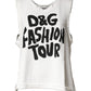 Dolce & Gabbana White Graphic CrewNeck Sleeveless Tank T-shirt