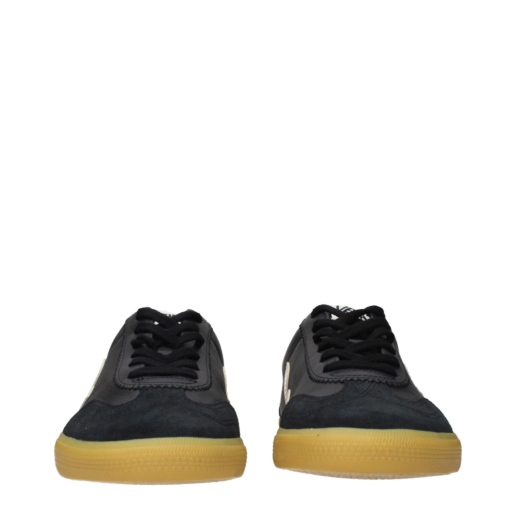 Veja Black Leather Low Top Sneakers