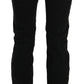 John Galliano Black Low Waist White Paint Skinny Denim Pants Jeans