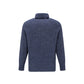 Brunello Cucinelli Blue Alpaca Leather Turtleneck