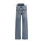 Agolde Blue Recycled Cotton Straight-Leg Jeans