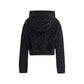 Marine Serre Black Cotton Sweatshirt
