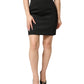 Dolce & Gabbana Black Nylon Pencil Cut High Waist Mini Skirt