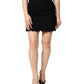 Dolce & Gabbana Black Nylon High Waist Open-Stitch Mini Skirt