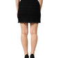 Dolce & Gabbana Black Nylon High Waist Open-Stitch Mini Skirt