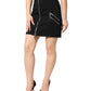 Dolce & Gabbana Black Polyester Zipper High Waist Mini Skirt