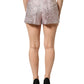 Dolce & Gabbana Pink Jacquard High Waist Hotpants Shorts