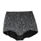 Dolce & Gabbana Multicolor Embellished High Waist Hot Pants Shorts
