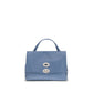Zanellato Blue Calf Leather Bos Taurus Shoulder Bag