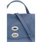 Zanellato Blue Calf Leather Bos Taurus Shoulder Bag