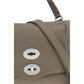 Zanellato Gray Calf Leather Bos Taurus Shoulder Bag