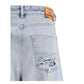 Diesel Light Blue Cotton Relaxed Fit Jeans
