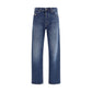 Diesel Blue Cotton Straight-Leg Jeans