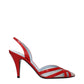 Valentino Garavani Red Leather Stiletto Heel Sandals