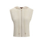 Max Mara White Wool Sleeveles Sweater
