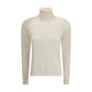 Max Mara White Wool Turtleneck