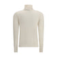 Max Mara White Wool Turtleneck