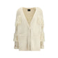 Moncler Grenoble Cream Polyamide Cardigan