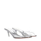 Amina Muaddi Transparent Pvc Stiletto Heel Sandals