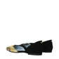 Valentino Garavani Black Leather Flat Sandals