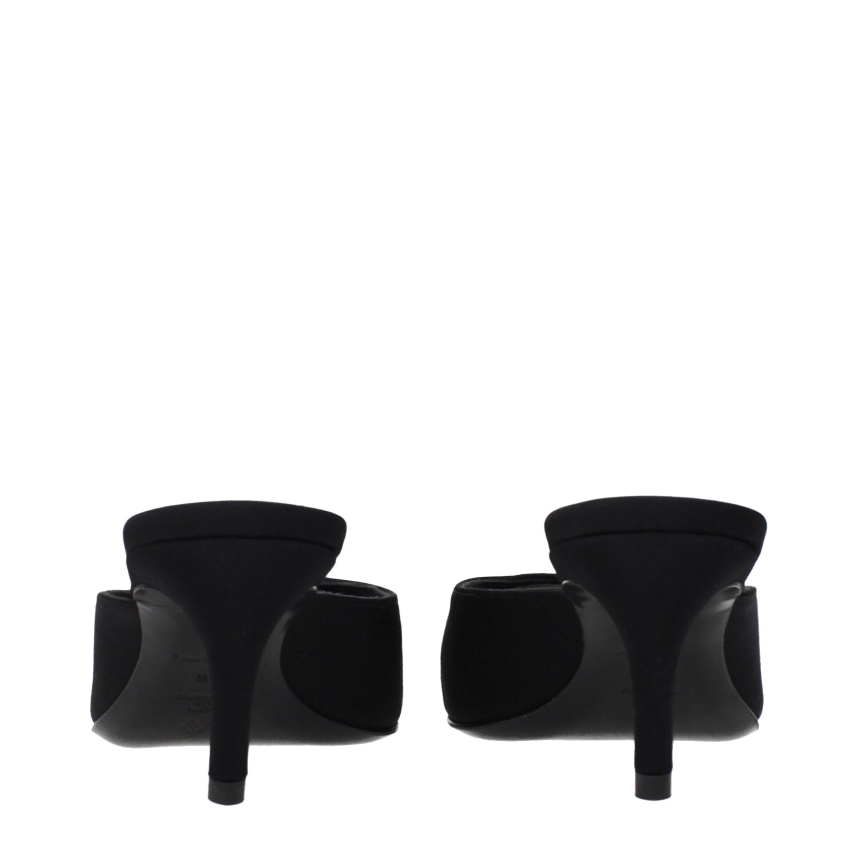 The Attico Black Fabric Flat Sandals