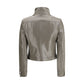 Courrèges Gray Cotton Full-Length Jacket
