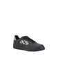 Burberry Black Calf Leather Bos Taurus Low Top Sneakers