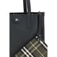 Burberry Black Calf Leather Bos Taurus Shoulder Bag
