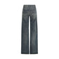 Balenciaga Blue Cotton Flared Jeans