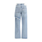 Agolde Light Blue Cotton Straight-Leg Jeans