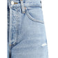 Agolde Light Blue Cotton Straight-Leg Jeans