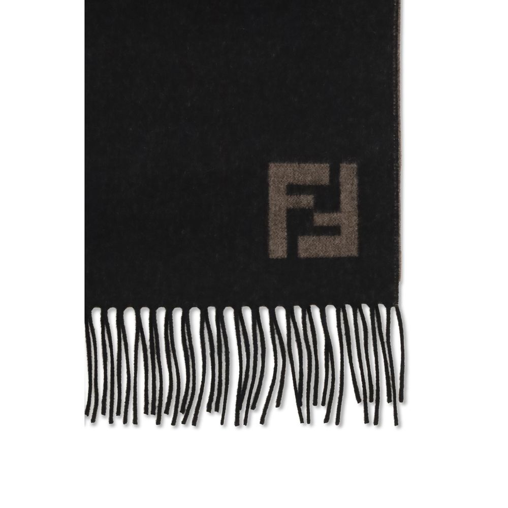 Fendi Black Wool Scarf