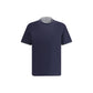 Brunello Cucinelli Blue Cotton T-Shirt