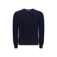 Brunello Cucinelli Blue Fleece Wool Sweatshirt