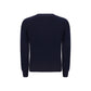 Brunello Cucinelli Blue Fleece Wool Sweatshirt