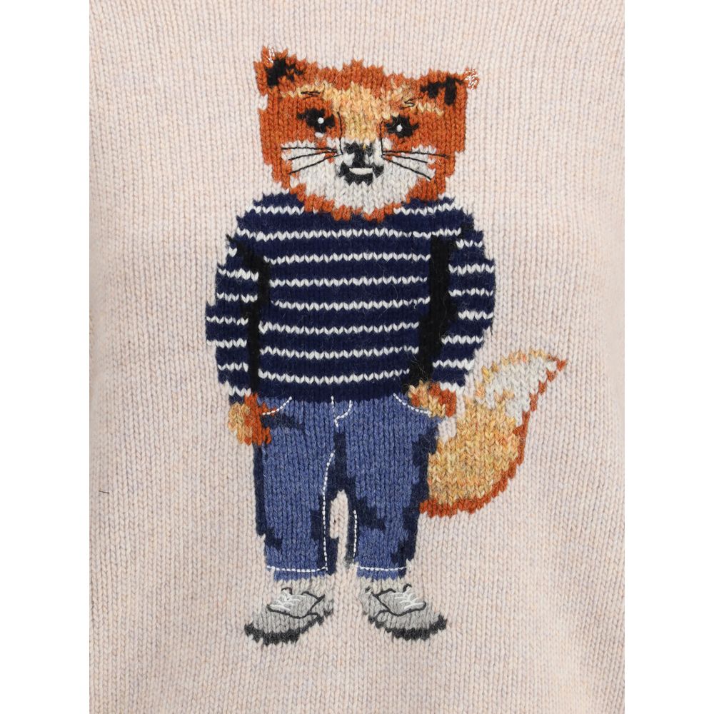 Maison Kitsuné Cream Merino Wool Sweatshirt