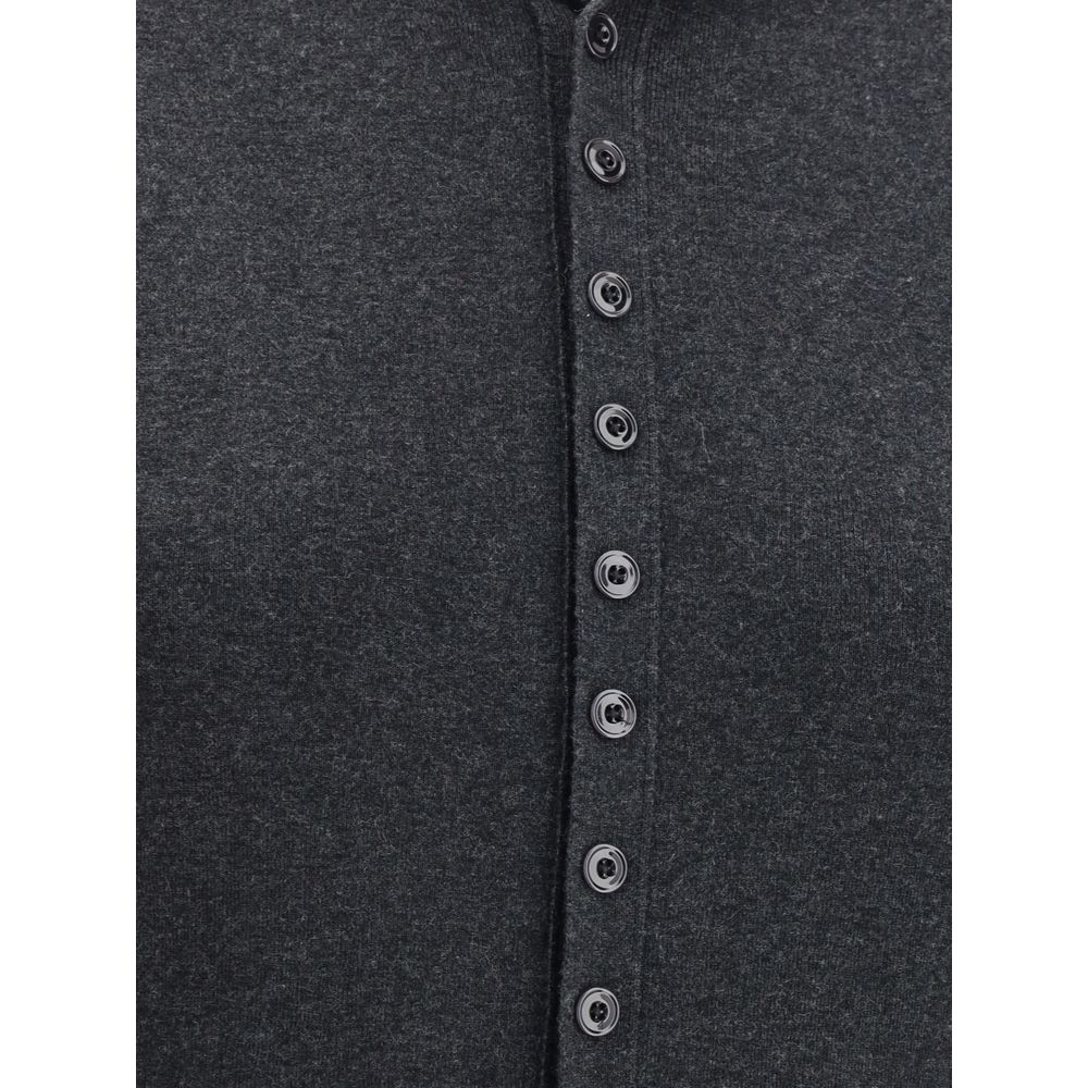 Lemaire Gray Wool Cardigan