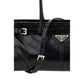 Prada Black Calf Leather Bos Taurus Shoulder Bag