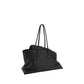 The Attico Black Calf Leather Bos Taurus Shoulder Bag