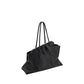 The Attico Black Calf Leather Bos Taurus Shoulder Bag