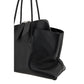 The Attico Black Calf Leather Bos Taurus Shoulder Bag