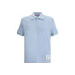 Thom Browne Light Blue Cotton Polo Shirt