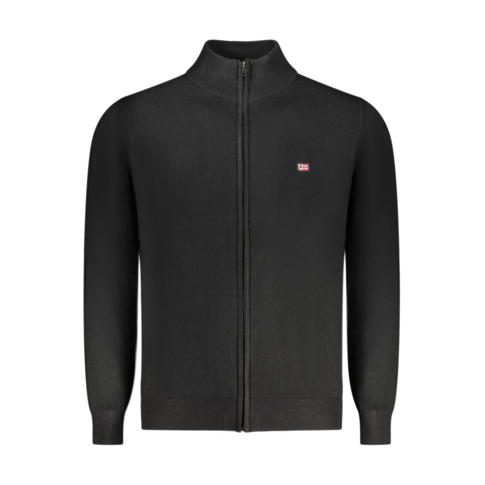 Norway 1963 Black Wool Men Cardigan