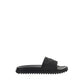 Fendi Black Rubber Flat Sandals