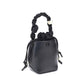 Ganni Black Recycled Leather Backet Bag