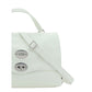 Zanellato White Calf Leather Bos Taurus Shoulder Bag