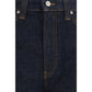 Khaite Blue Cotton Straight-Leg Jeans