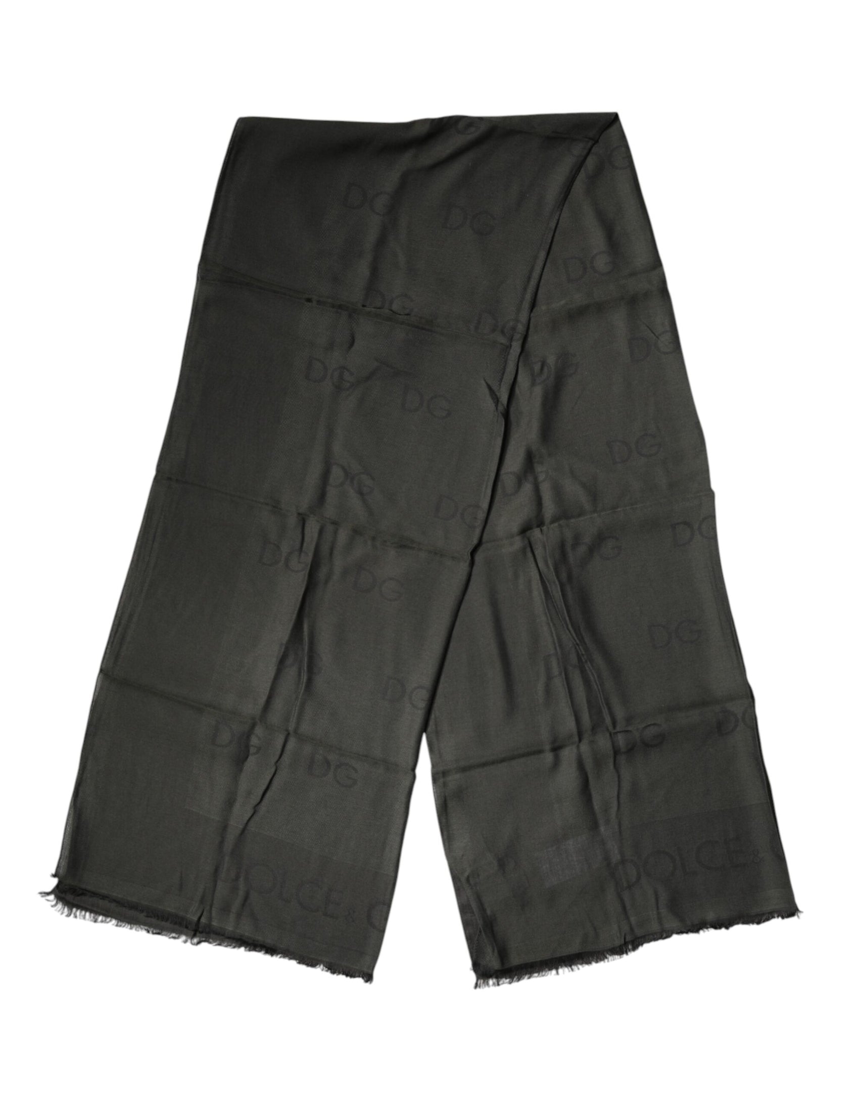 Dolce & Gabbana Black Modal Neck Wrap Men Shawl Men Scarf