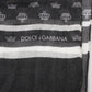 Dolce & Gabbana Black Crown Cashmere Neck Wrap Shawl Scarf
