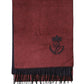 Dolce & Gabbana Maroon Silk Neck Wrap Shawl Fringes  Scarf